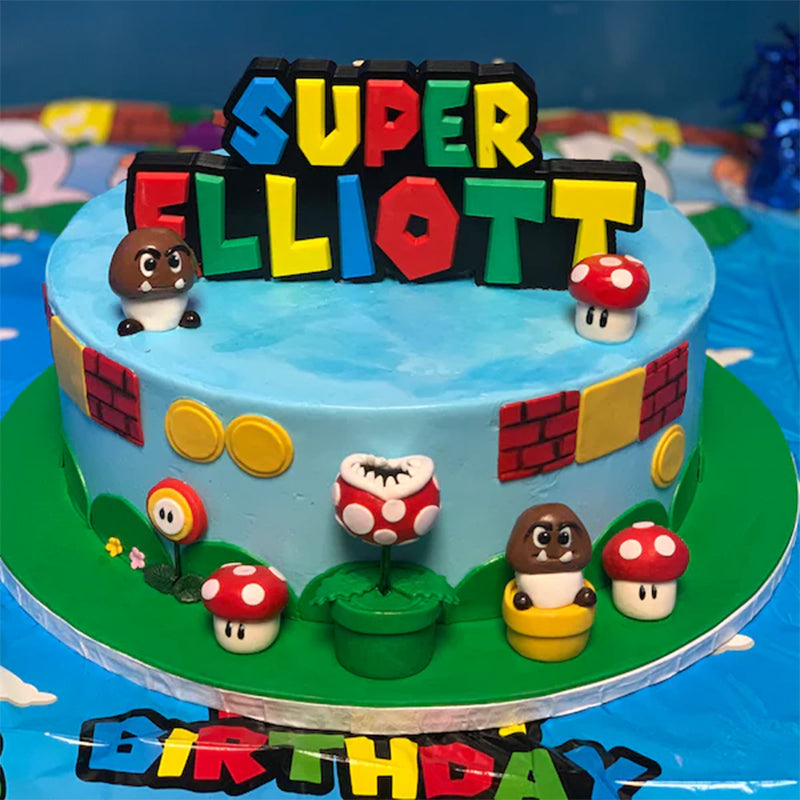 Custom Super Mario Bros inspired Name Plate