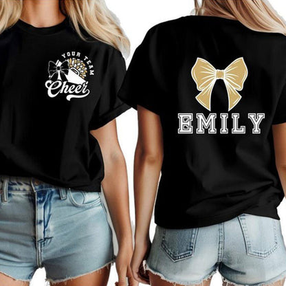 Personalized cheerleading t-shirts with team and name