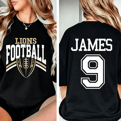 Custom Football Team Name & Number Sweatshirt Football Mom Sweatshirt Football Team
