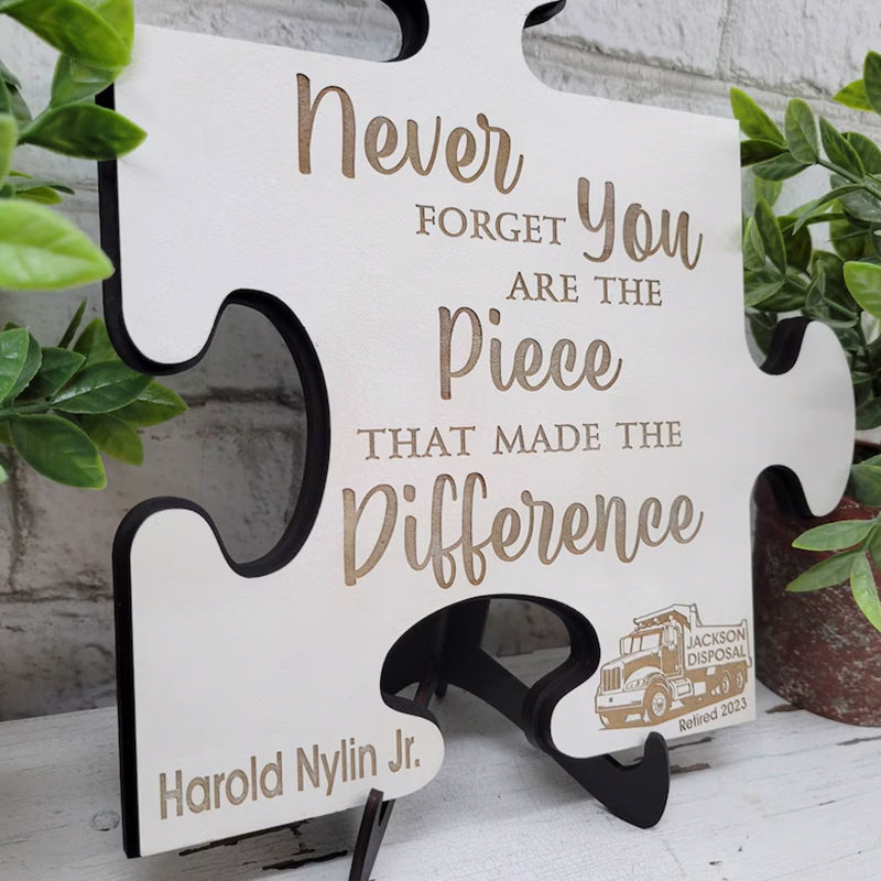 Custom Retirement Puzzle Piece Gift for Boss