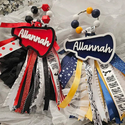 Cheer bogg bag tag, Cheerleader Tassel Charm Sport Duffle bag