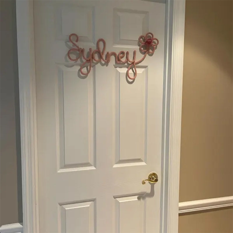 Personalized Knitted Wire Name Sign