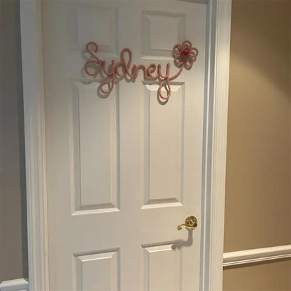 Personalized Knitted Wire Name Sign