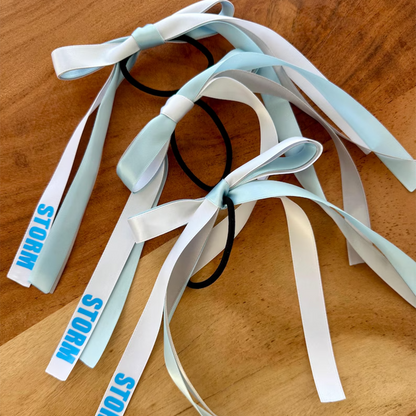 Personalised Team Ribbons with elastic | Custom Name Sports Ribbons