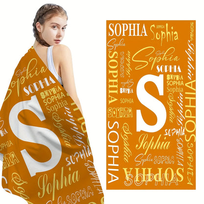 Customized Beach Towel, Fashionable Personalized Beach Blanket with Name