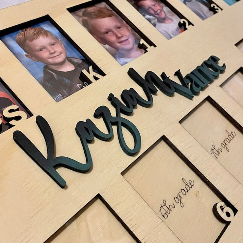 LARGE School Years Photo Picture Frame PreK-12 K-12 Customizable Graduation Gift