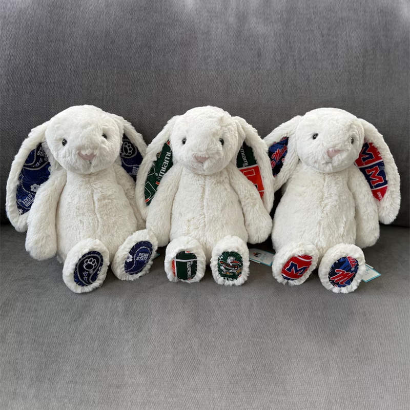 Custom College Bunny - Cream - College Acceptance Gift