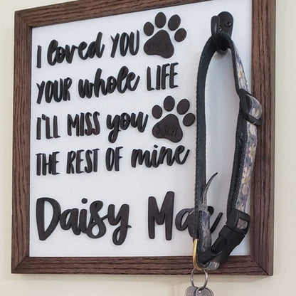 Dog Memorial, Dog Collar Holder, Dog Tombstone, Dog Loss Gift, Lost Dog
