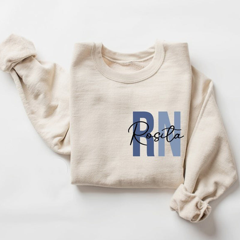 Custom Registered Nurse Sweatshirt With Name