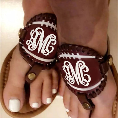 Personalized Baseball/Softball/Football Flip Flops