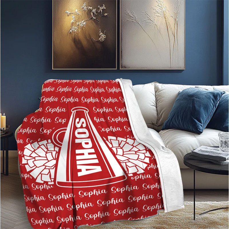 Personalized Cheerleading Blanket Cheer Team