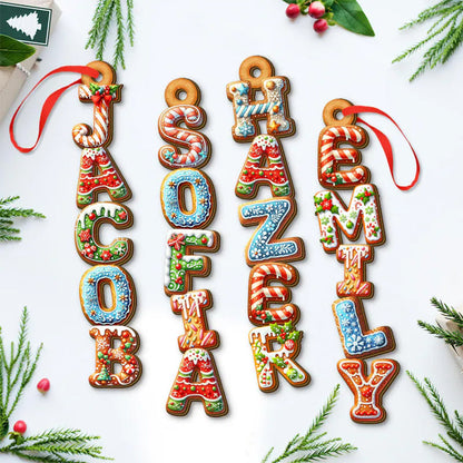 Gingerbread Letter Ornament
