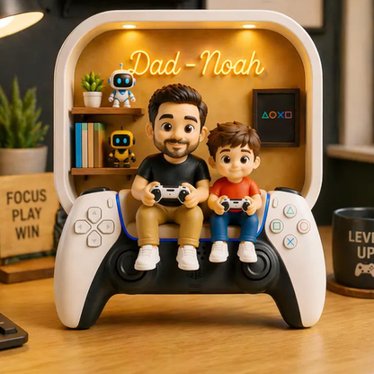 Personalized Dad And Son Gaming 2D Flat Acrylic Block
