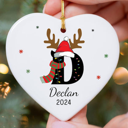 Letter Name Ornament - 2025 Family Ornament - Custom Initial Ornament