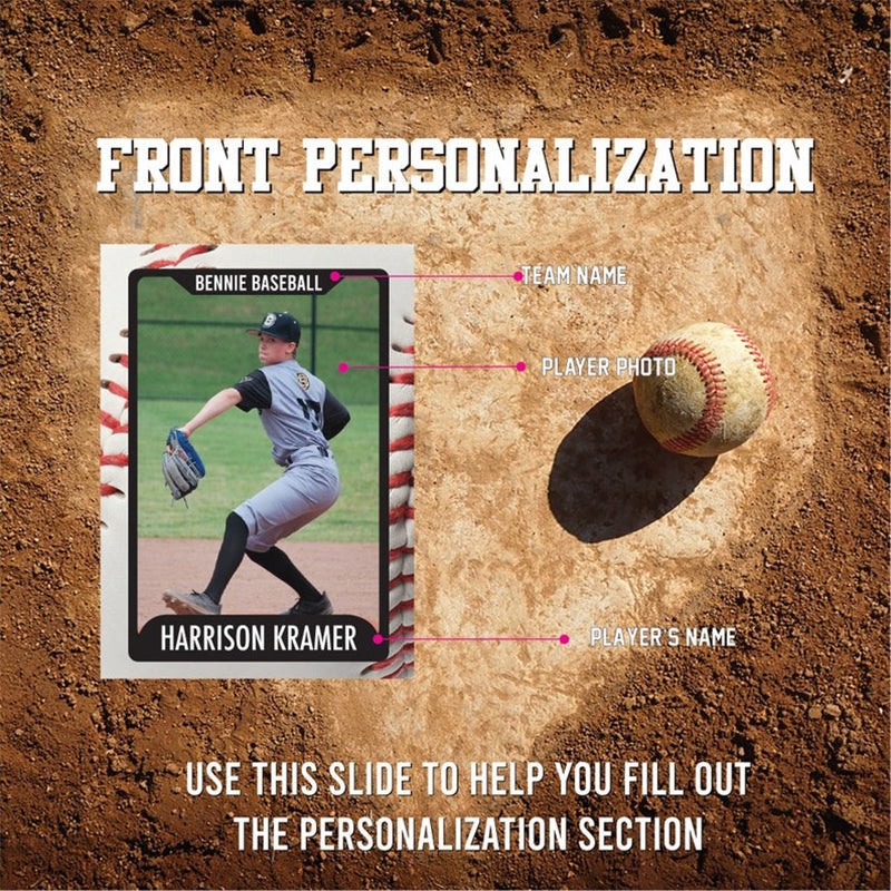 Personalized UV Printed Metal Baseball Card, Personalized Sports Card