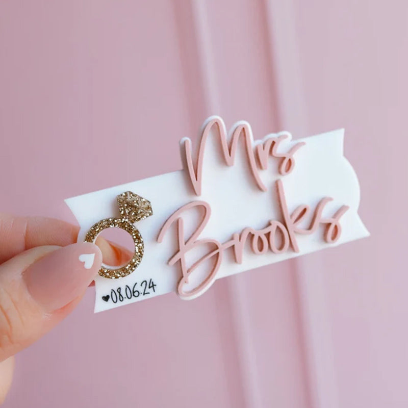 Wedding day gift future Mrs gift, future Mrs cup name plate