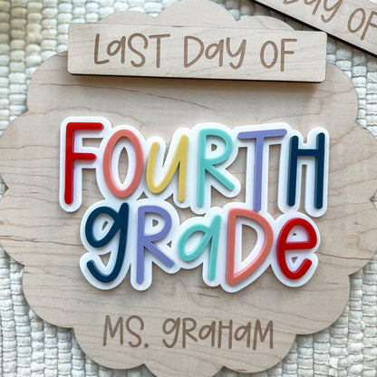 Personalized First Day of School Signs, Teacher Photo Props