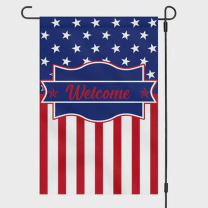 Welcome Flag 4th Of July Personalized Custom Garden Flag