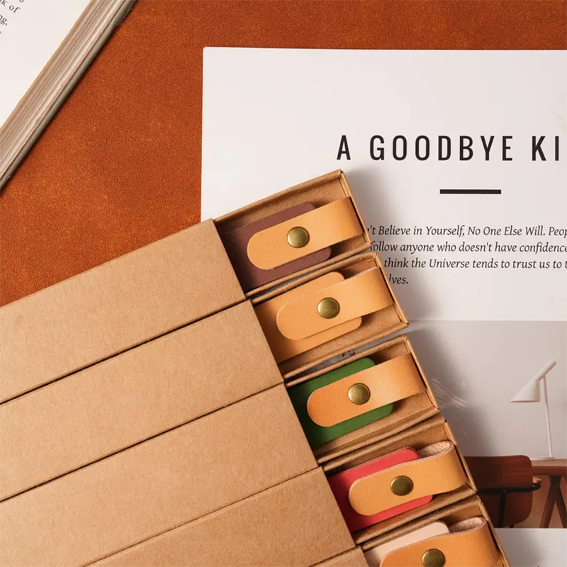 Personalized Leather Bookmark: Custom Engraved Full-Grain Italian Leather