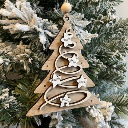 Personalised Family Name Christmas Tree Ornament