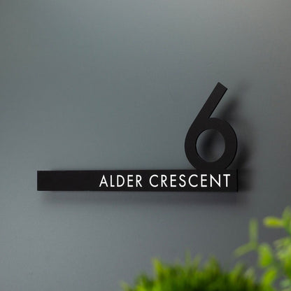 Contemporary Cut Out Modern House Number Sign Printed Address Signage