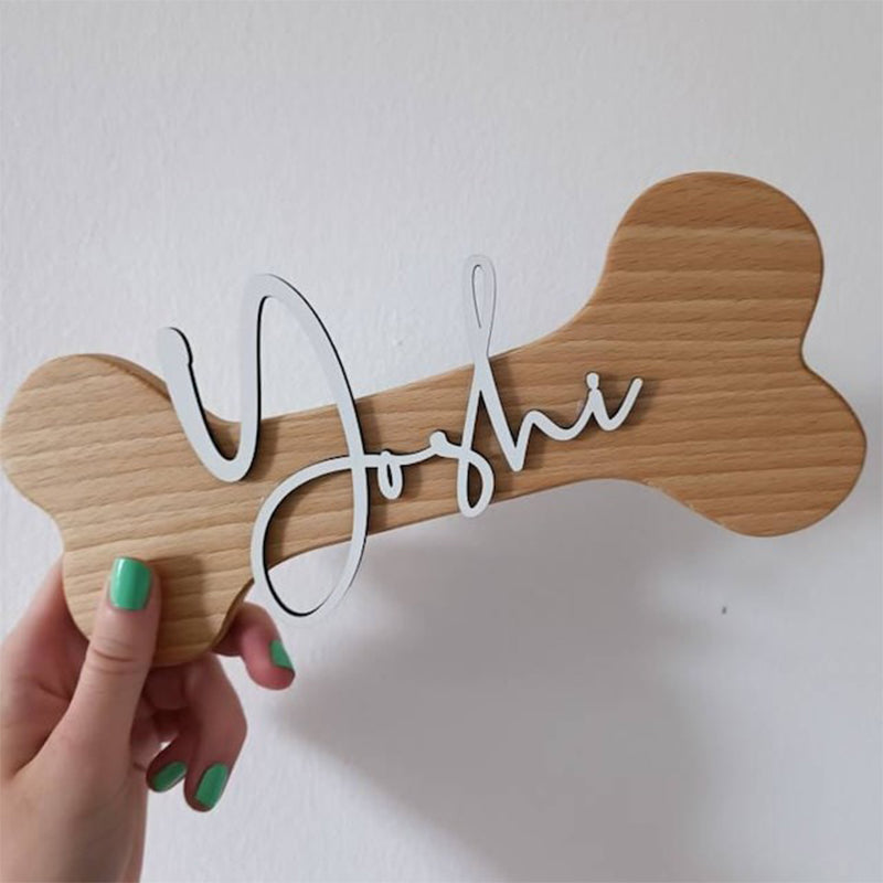 Dog name plate personalized