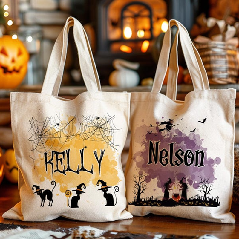 Personalized Halloween Tote Bag