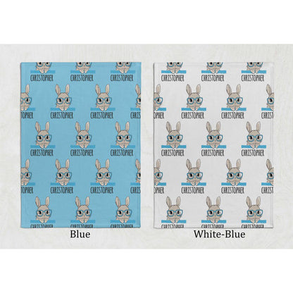 Easter Bunny Blanket-Baby Name Blanket-Bunny Baby