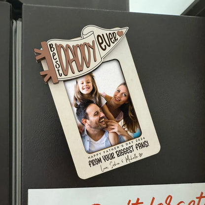 Custom Photo Car Visor Clip, Best Dad Ever Personalized Picture Frame