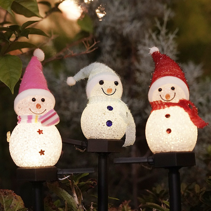 Christmas Snowman Solar Light