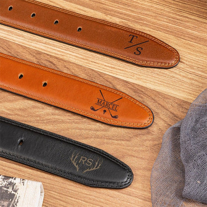 Personalized Leather Belt, Custom Leather Belt for Dad