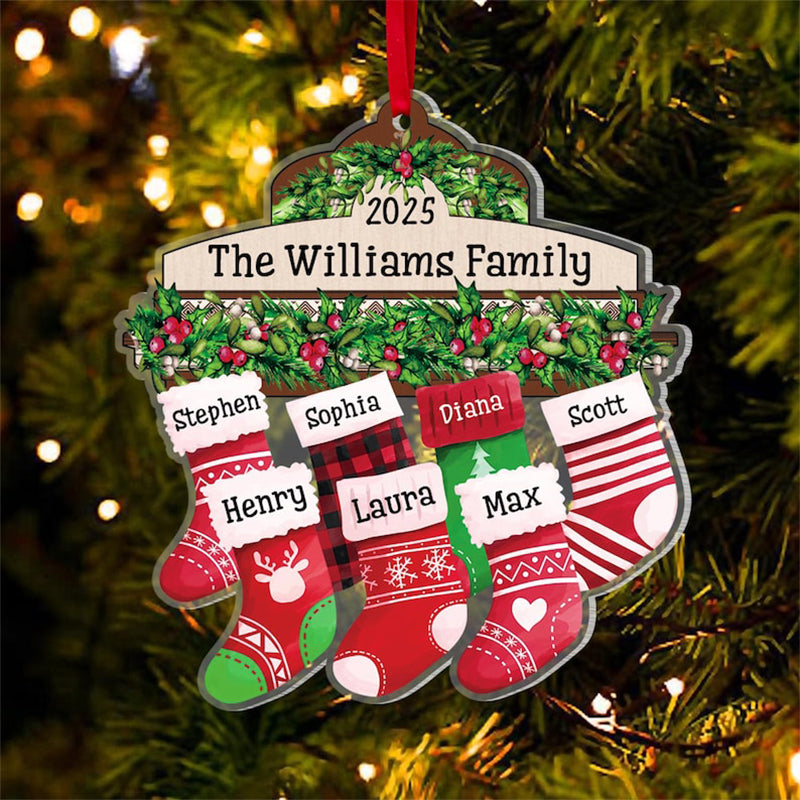 Personalized Family Christmas Ornament, Custom Christmas Stockings