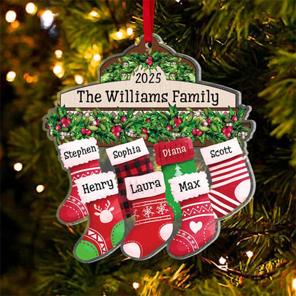 Personalized Family Christmas Ornament, Custom Christmas Stockings