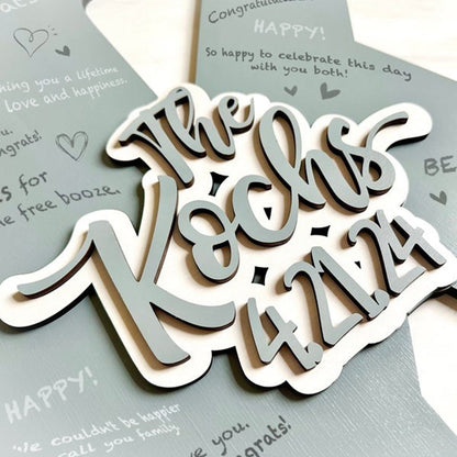 Wedding Guest Book, Wooden Wedding Letter