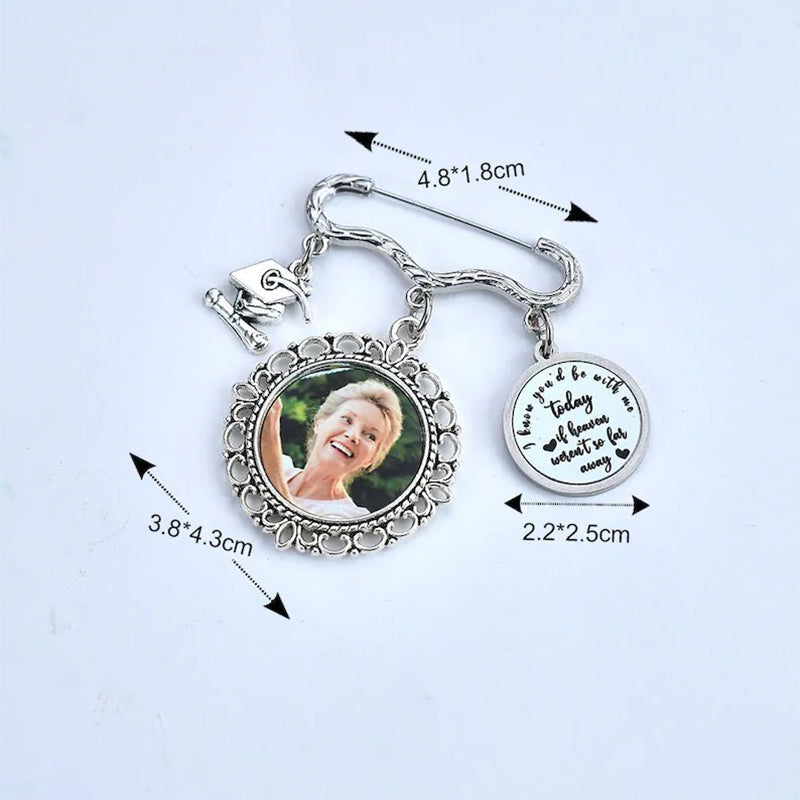 Personalized Graduation Cap Memorial Tassel Brooch Pin