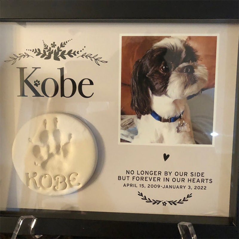 Pet Memorial Paw Print Holder Shadow Box