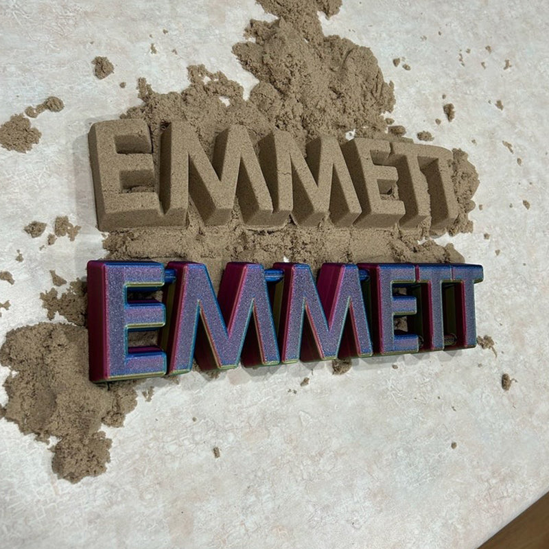 Personalized Sand Mold • Custom Name in Any Color