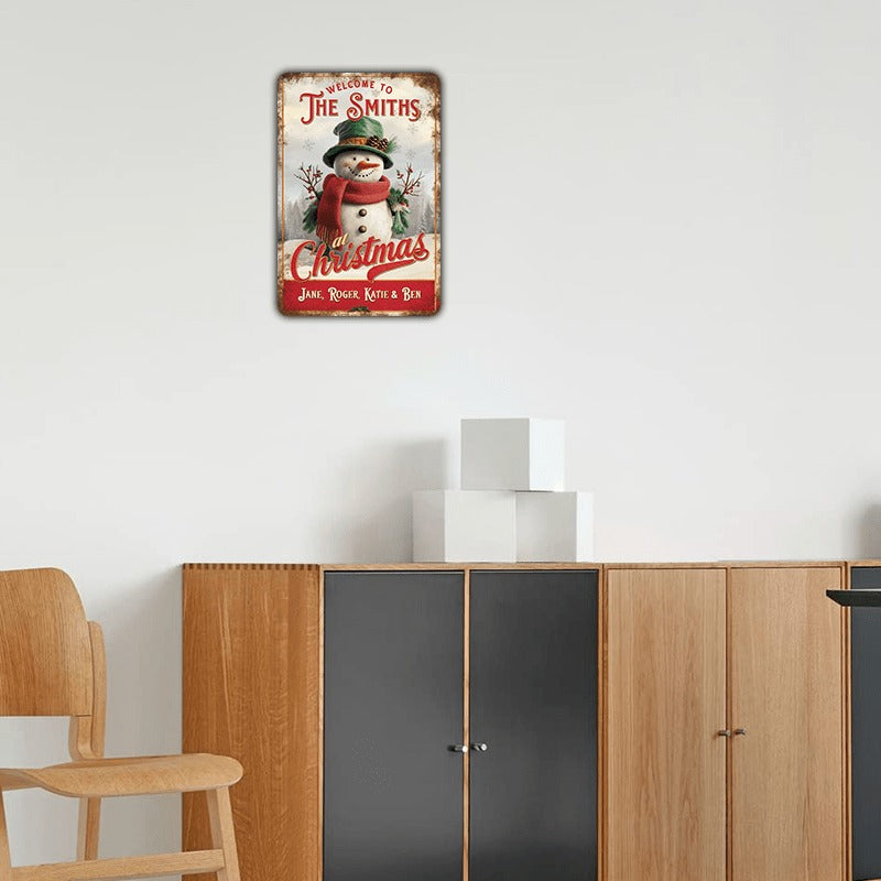 Contemporary Customizable Aluminum Christmas Wall Hanging