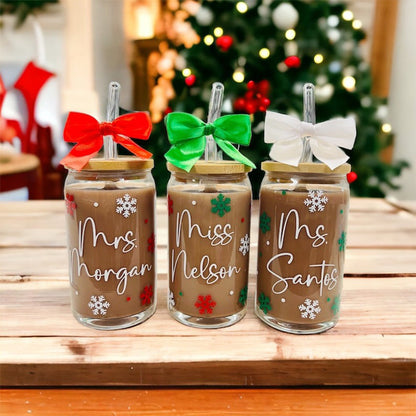 Personalized Christmas Glasses, Personalized Christmas Tumbler