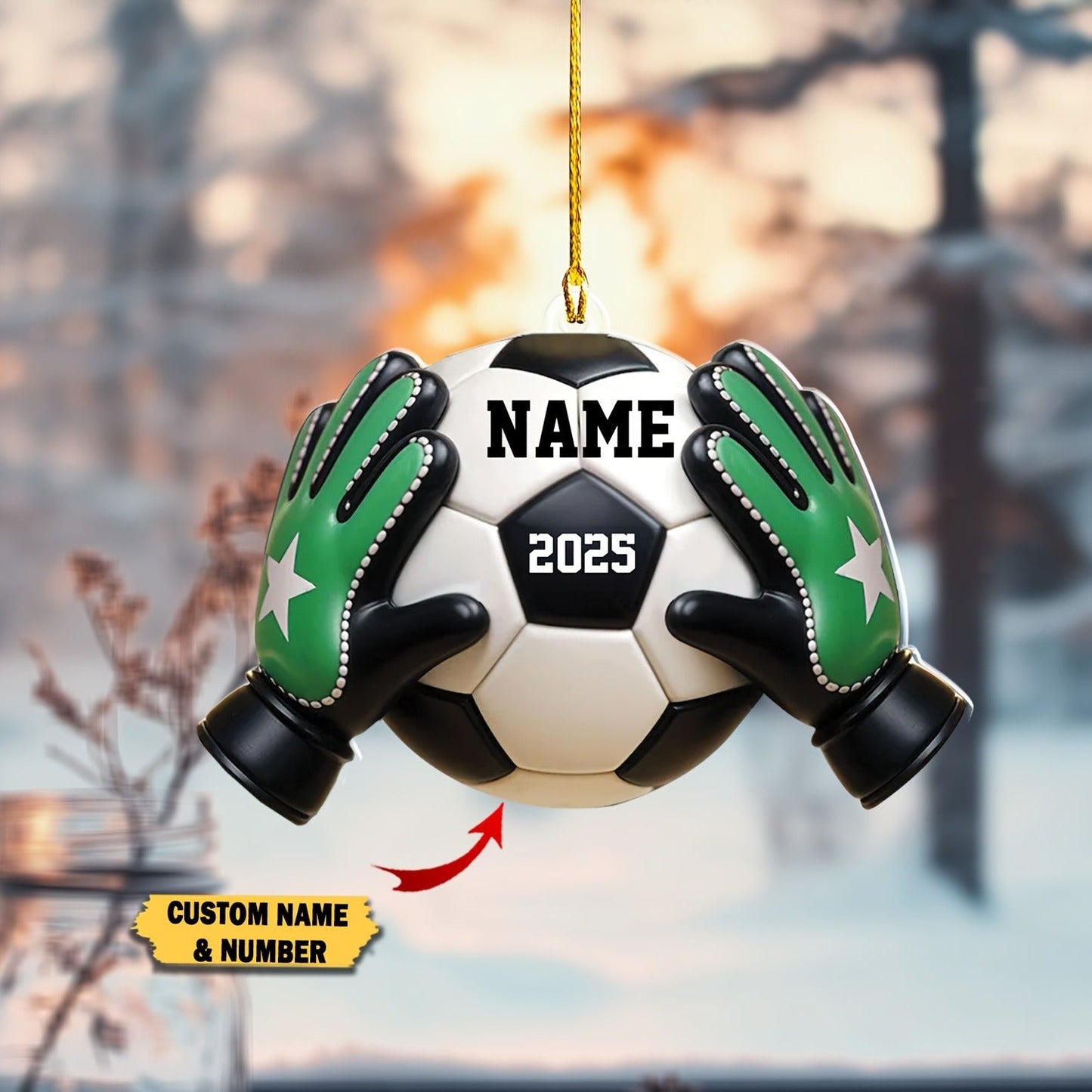 Personalized Soccer Ornament