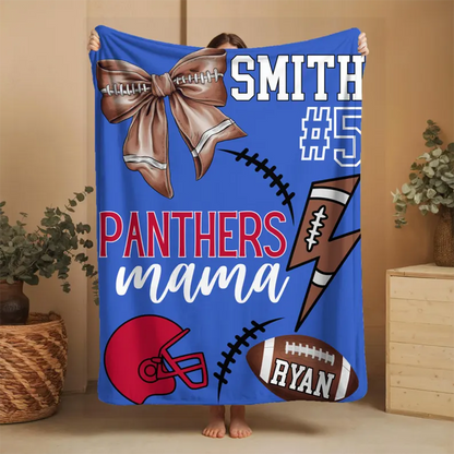 Personalized Sport Blanket: Custom Team Name & Number