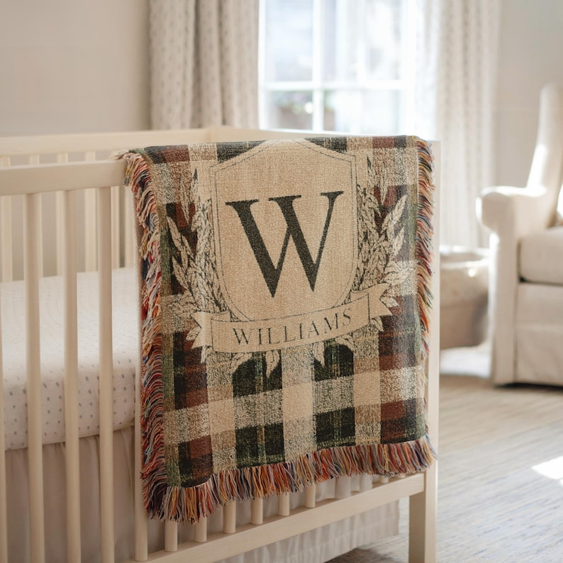Custom Family Name Woven Blanket