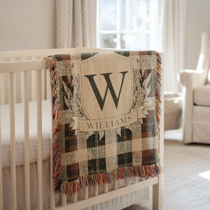 Custom Family Name Woven Blanket