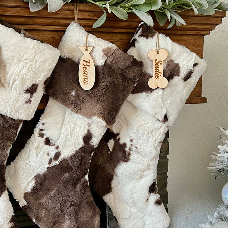 Personalized stocking, Brownie Cow Christmas stocking