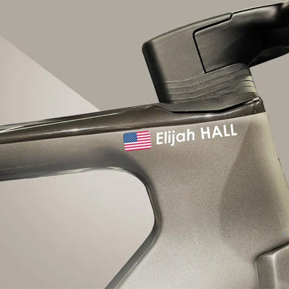 2x Personalized Name Decal , Cyclist Name