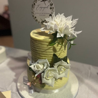 Personalised Engagement Cake Topper, EngagedCake Topper, Special Date Acrylic Cake Topper