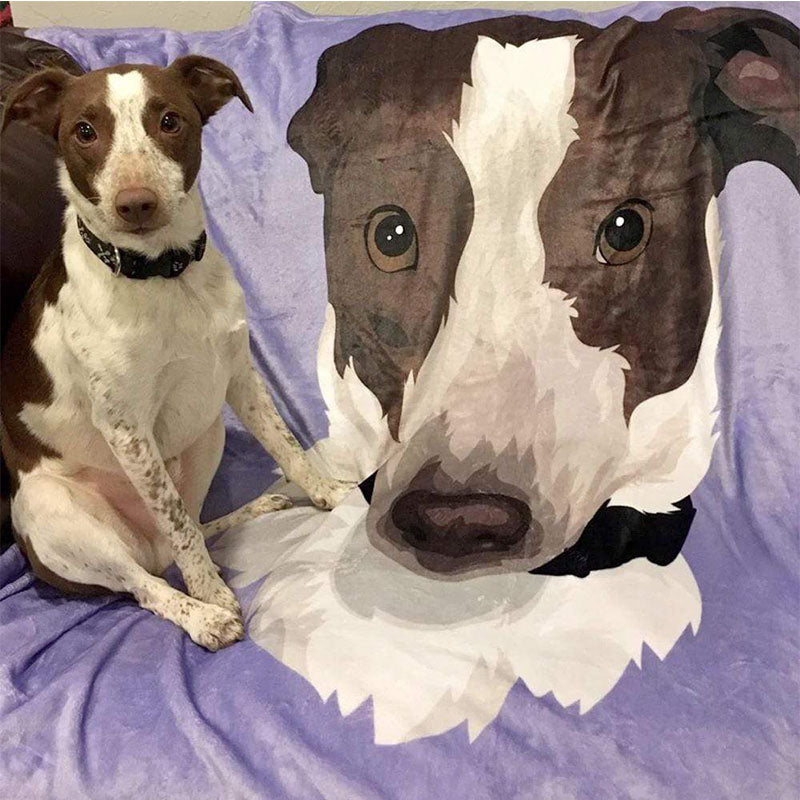 Pet Memorial Gifts Custom Printed Blanket-Photo Blanket Dog Blanket