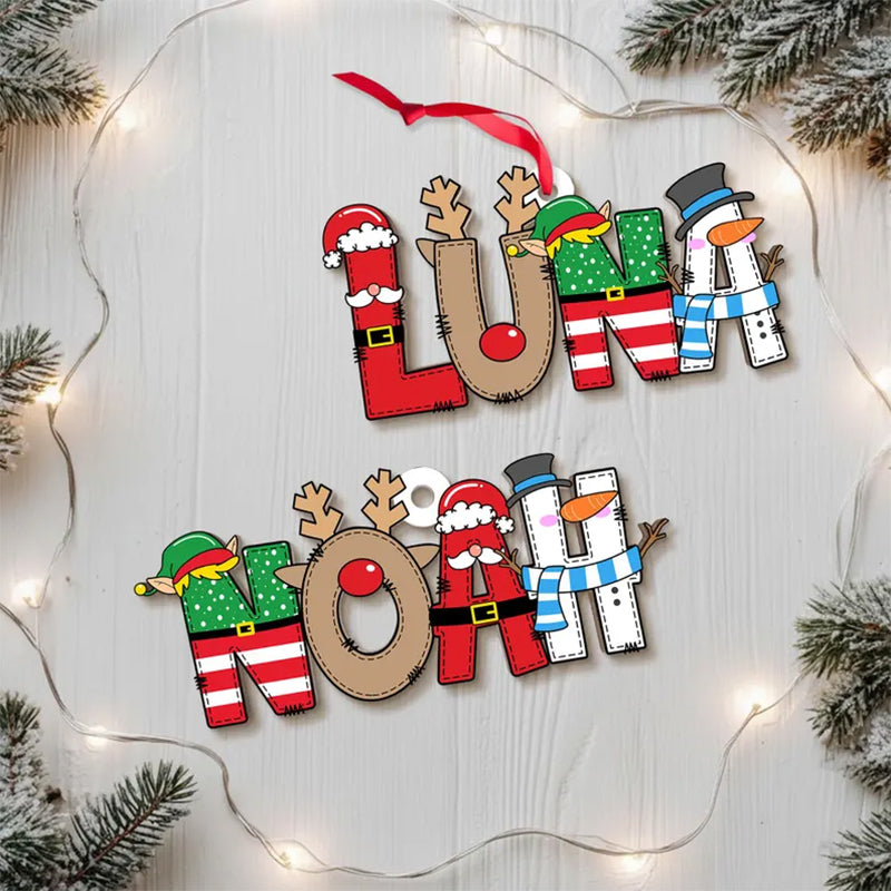 Personalized Acrylic Alphabet Christmas Ornament: Kids Gift