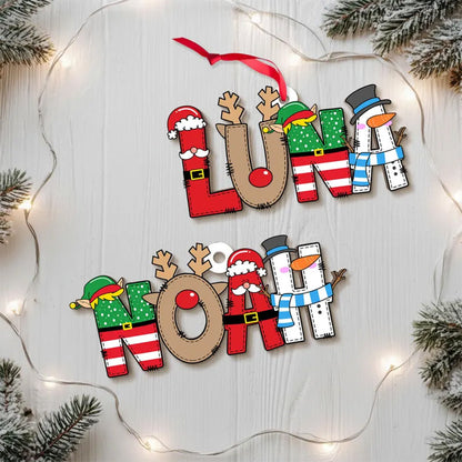 Personalized Acrylic Alphabet Christmas Ornament: Kids Gift