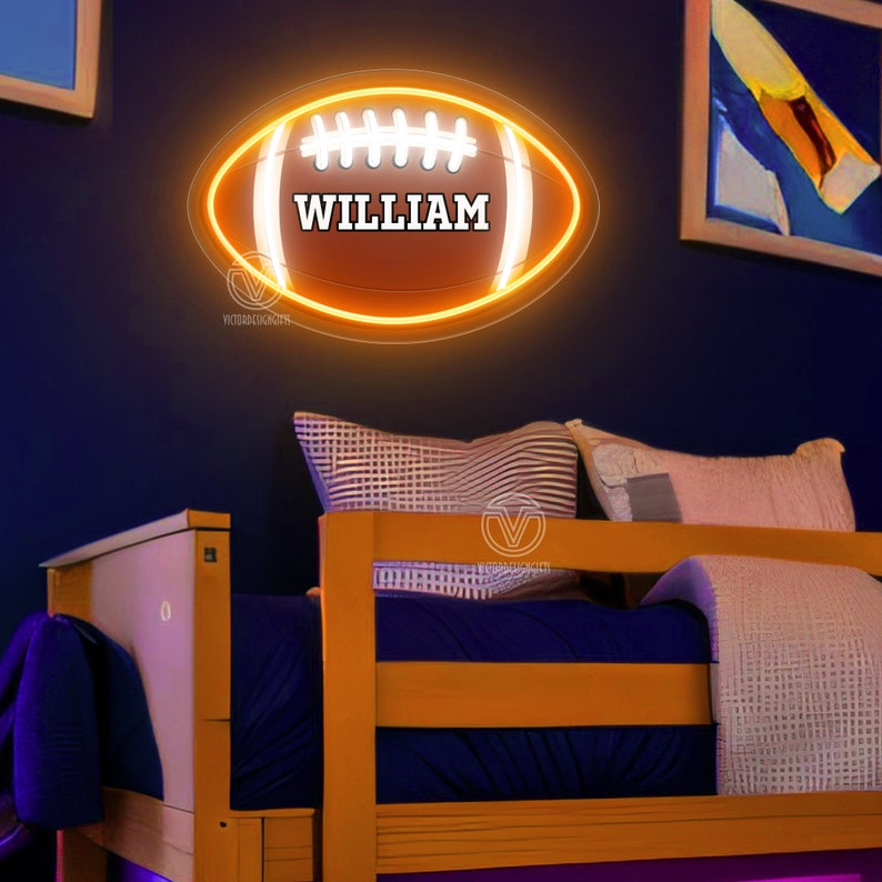 Custom Basketball / Baseball / Football / Rugby Neon Sign, Decoration of Athlete Rooms